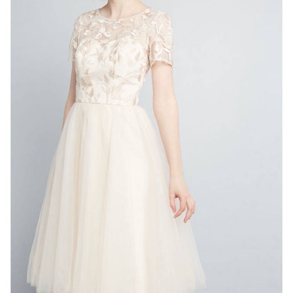 ModCloth Fit and Flare Short Wedding Dress